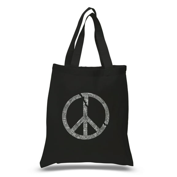 LA Pop Art Small Word Art Tote Bag - EVERY MAJOR WORLD CONFLICT SINCE 1770