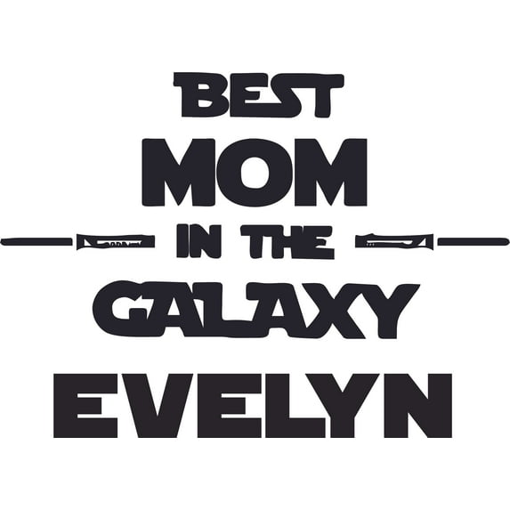 Custom Name Wall Decal - Mom In The Galaxy Personalized Wall Sticker for Home Boy Girl Bedroom Decoration - Size: 26 In x 26 In
