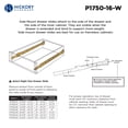 thumbnail image 5 of Hickory Hardware P1750-16-W-5B 16 in. Side Mount Drawer Slide, White - Pack of 5, 5 of 6