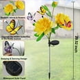 thumbnail image 3 of 2 Pack Solar Garden Lights, Each 3 Peony Flowers and 3 Butterfly lED Lights,Swaying With The Wind,Solar Outdoor Lights,Courtyard Channel Decoration, 3 of 7