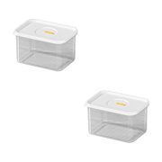 Oleegame 2PC Produce Storage Food Storage Container Food Organizer Plastic Food Container Stackable Portable Freezer Storage Container
