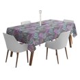 thumbnail image 1 of Vargottam Indoor/OutdoorTablecloth58x58 Inch SquareTablecloth with Umbrella Hole and Zip- Waterproof PatioTableCloths- TableCovers for Backyard RectangularTable- Multicolor2, 1 of 5