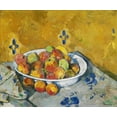 thumbnail image 2 of Cezanne, Paul 23x20 Black Ornate Wood Framed with Double Matting Museum Art Print Titled - The Plate of Apples, 2 of 4