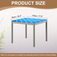 thumbnail image 2 of Picnic Table Cloth, 78"x35" Rectangle Vinyl Diamond Fitted Tablecloths Waterproof Flannel Backed Table Covers for Dining Camping Outdoor, Sky Blue/White, 2 of 6
