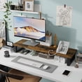 thumbnail image 3 of Soporte de doble monitor WESTREE de madera y acero para 2 monitores, 3 of 7
