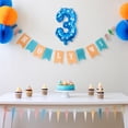 thumbnail image 3 of Globos de número de aluminio Advancent 0 azul 16 pulgadas para decoración de fiestas, 3 of 6