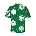thumbnail image 3 of Balery Snowflake Print Men's Hawaiian Shirts Short Sleeve Beach Shirt Relaxed Fit Vacation Button Down Shirts-Small, 3 of 9