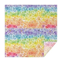 Pioneer Flower Floral Print Pattern Square Tablecloth,Waterproof Square Table Cover,Wipeable Spillproof Washable Table Cover for Home Kitchen Party Decor 42"X42"(107x107cm)