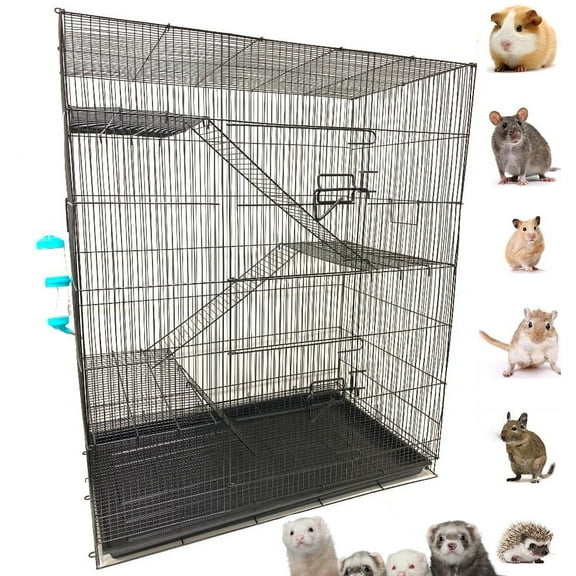 36" EXTRA LARGE 5-Floors Small Animals Critters Rats Mice Hamster Gerbil Mouse Habitats Cage Tight 3/8-Inch Bar Spacing For Guinea Pig Ferret Chinchilla Sugar Glider Hedgehog Squirrel Rodent Degu