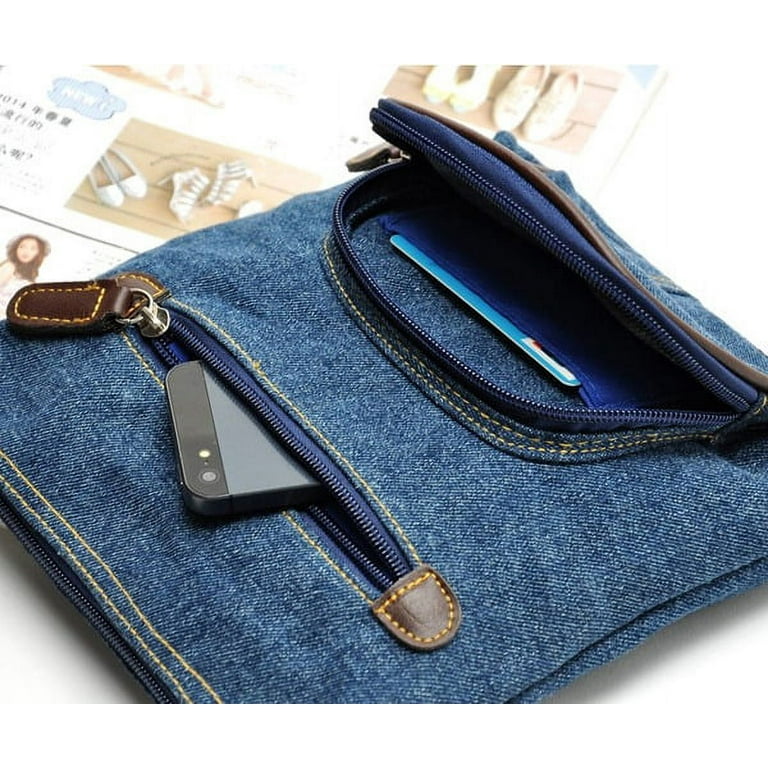 COUTEXYI Women Casual Shoulder Denim Bag Adjustable Multi