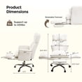 thumbnail image 2 of Big and Tall Office Chair, Cloud Plush Swivel Desk Chair with 6-Level Adjustable Armrests, Home Ergonomic Executive Office Chair for Work, Gaming, Beige, 2 of 10