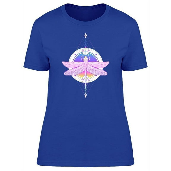 Dragonfly In Color Geometric  T-Shirt Women -Image by Shutterstock, Female 3X-Large