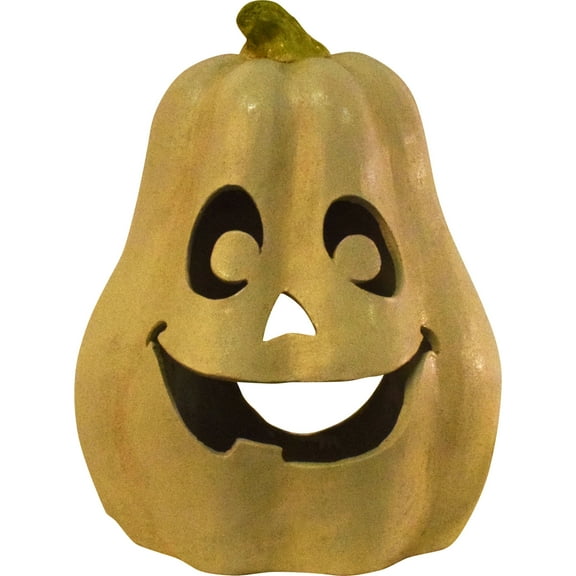 15.5" Tall Polyresin Halloween Luminary Orange Jack O' Lantern