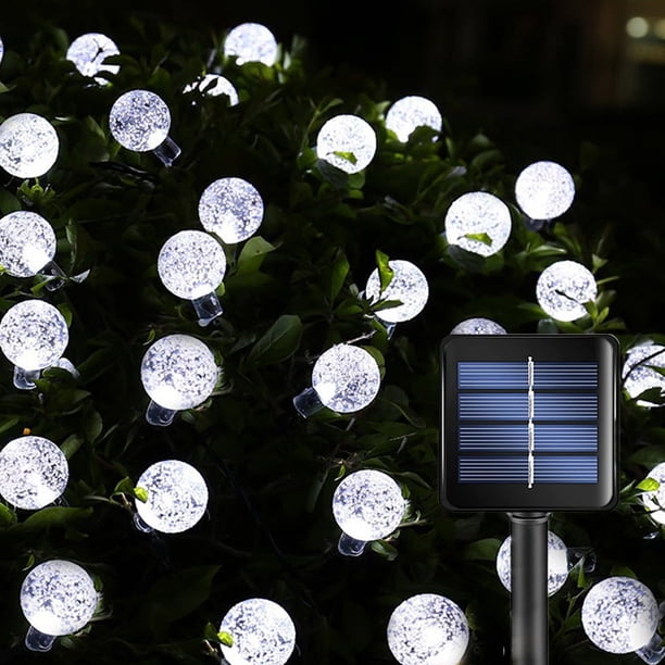 Cadena de luz solar de 5 m, 20 bolas de bombilla LED, luces de vacaciones, luces decorativas de jardín para acampar al aire libre Zhivalor BST3046962-2