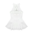 thumbnail image 3 of iiniim Girls Rhinestones Mock-Neck Figure Ice Skating Dress Gymnastic Ballet Dance Leotard Competition Costumes Ivory 10, 3 of 7
