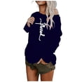 thumbnail image 2 of ReducePrice! Lulshou Women Sweater,Women Fashion O-neck 3D Printing Pullover Easy Long Sleeves Shirt Womens Tops,Rollbacks/Navy 4(S), 2 of 6