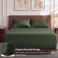 thumbnail image 6 of U by Bedsure Stay Put King Sheet Sets, 4 Piece 18" Deep Pockets Non-Slip Polyester Microfiber Bed Sheets, Olive Green, 6 of 10