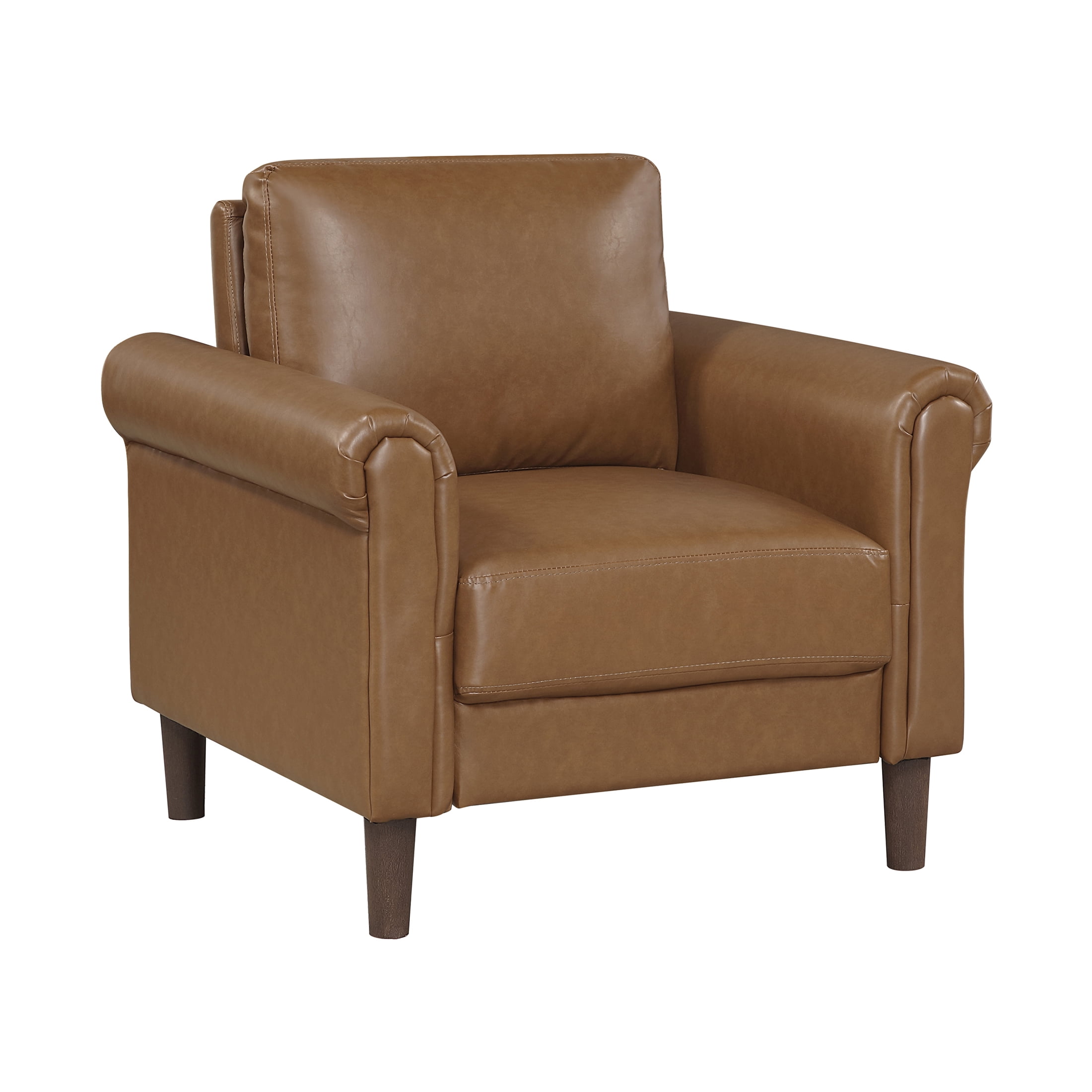 OakvillePark Marlinth Faux Leather Chair, Brown