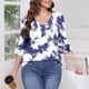 thumbnail image 3 of mfyjkho Tops Para Hacer Ejercicio Para Mujer, Blusa Informal Con Cuello En V, Mangas Cortas Y Estampado Para Mujer Tops Para Salir Xxl, 3 of 6