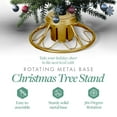 thumbnail image 5 of Home Heritage 1-1.75" Artificial Christmas Tree Rotating Metal Stand, Gold, 5 of 12