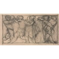 thumbnail image 2 of Alfred George Stevens 14x9 Black Ornate Wood Framed Double Matted Museum Art Print Titled: Group of Cherubs, 2 of 5