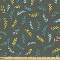 thumbnail image 1 of Botanical Fabric by the Yard Upholstery, Continuous Leafy Branches Pattern, Decorative Fabric for DIY and Home Accents, Reseda Green Mustard by Ambesonne, 1 of 5