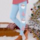 thumbnail image 1 of MKLEKYY Leggings para mujer, leggings para hacer ejercicio, leggings con estampado navideño, pantalones con bloques de color, leggings suaves y elásticos. 1656, 1 of 4
