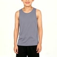 thumbnail image 3 of HAiming Boys Tank Tops Athletic Sleeveless Comfy Tee Workout Kids Summer Tops Loose Casual Solid Color Scoop Neck T Shirts, 3 of 8