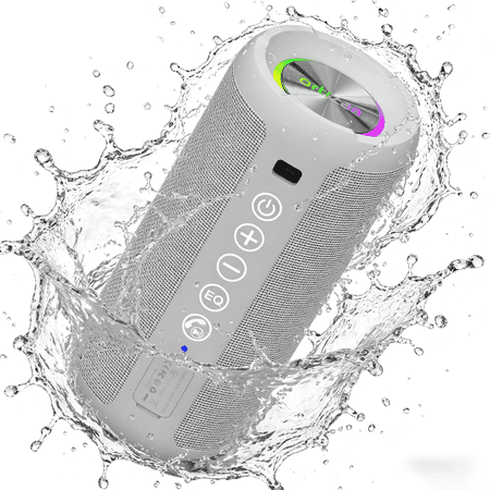 Portable Bluetooth Speaker Wireless LED Lights 30H Playtime IPX7 Waterproof for Home/Outdoor/Party/Beach Birthday Gift