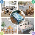 thumbnail image 5 of Pioneer Flower Floral Print Pattern Rectangle Tablecloth 60"x102",Waterproof Polyester Rectangle Table Cloth, Wipeable Spillproof Polyester Tablecloth for Dining, Camping, Indoor and Outdoor, 5 of 6