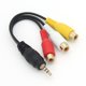 thumbnail image 3 of Cable de extensión de audio Qicheng & Lys de 3,5 mm macho a 3RCA hembra, 3 of 7