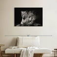thumbnail image 2 of Elephant Stock Lion And Lioness Mates Wall Art - Horizontal Canvas Wall Art - Living Room Wall Decor - Animal Canvas - Black And Gray Decor - 36" x 24", 2 of 8