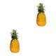 thumbnail image 1 of Naiovety Modern Artificial Pineapple Fake Fruit Figurine Plant    Decor 2piezas Amarillo 21x8cm, 1 of 1