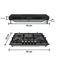 thumbnail image 4 of Combo Parrilla 5Q-PG-76 SUPRA y Campana Nube 76 cm Negra de Pared PADOVA, 4 of 4
