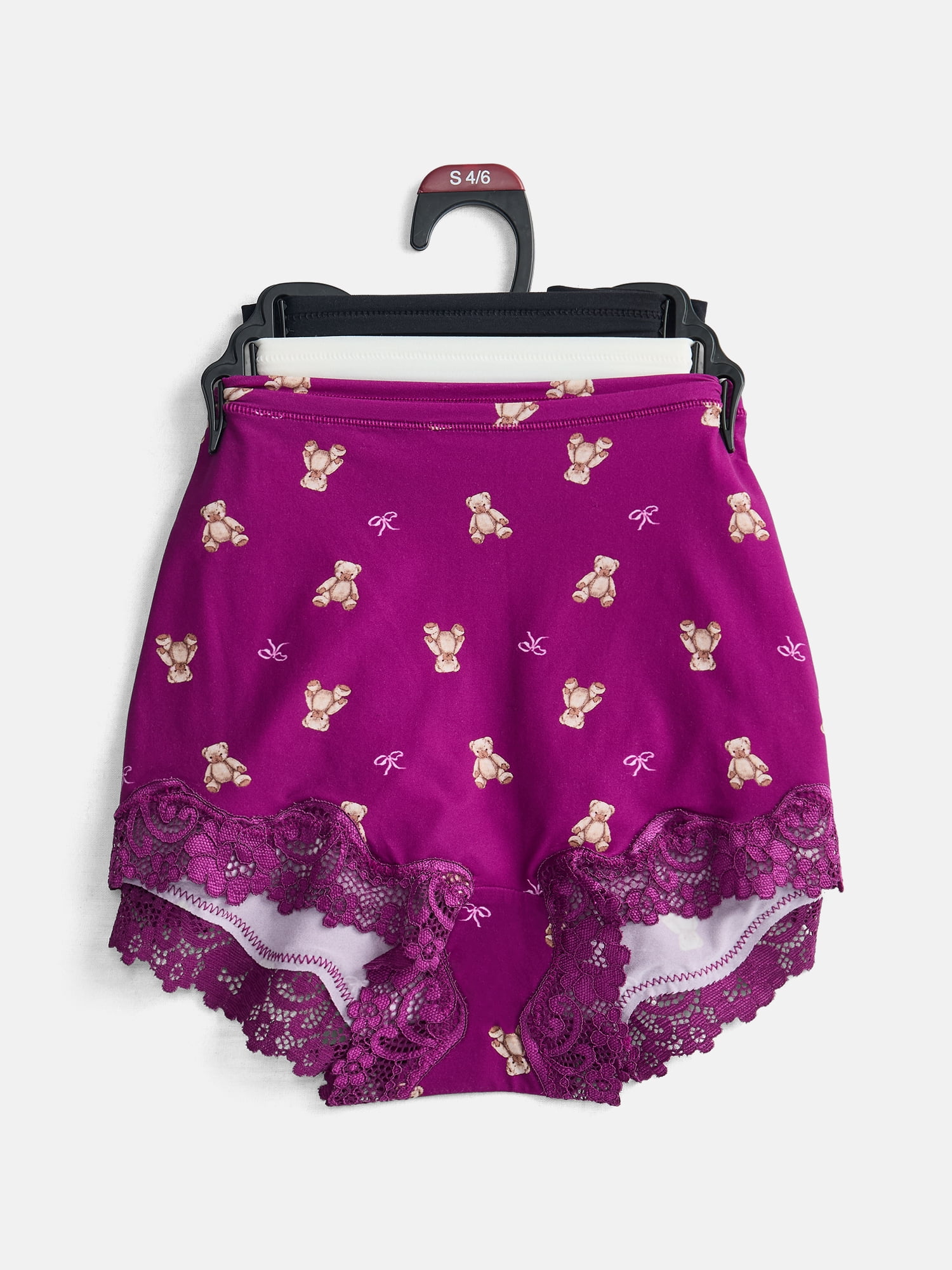 No Boundaries Fit Stretch Boyshort Panties with Lace, 3 Pack, Women's XS-3XL