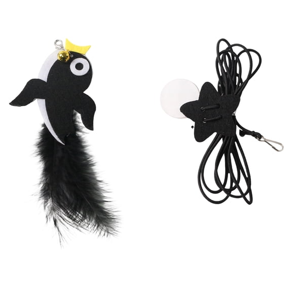 Hanging Cat Toy for Doorway, Interactive Bouncing Teaser with Elastic String, Self-Playing Indoor Exercise Activity for Mental Stimulation and Fun