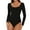 Black, variant on MANIFIQUE Women's Turtle Mock Neck Long Sleeve Slim Fit Tops Bodysuits Jumpsuit