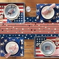 thumbnail image 5 of Nmdmisc 4th of July USA Stars Stripes Patriotic Table Runner,Red Blue USA Independence Memorial Day Kitchen Dining Table Decor,Labor Day Home Decoration Party Supply 13 x 72 Inch, 5 of 6