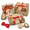 Small, variant on Small 12-Pack Christmas Bakery Cookie Boxes with Window and Ribbons