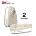 thumbnail image 2 of 3M 6000 Series Gas /Vapor Cartridges, Acid Gases, White - 2 PK (142-6002), 2 of 4