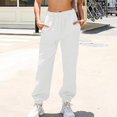 thumbnail image 3 of LWavelet Waffle Fabric Loose Lounge Pants Women Daily Casual Wear White S, 3 of 4