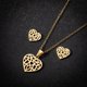 thumbnail image 4 of Collar Colgante Corazón Pendientes Nota Musical Joyas de Personalidad, 4 of 4