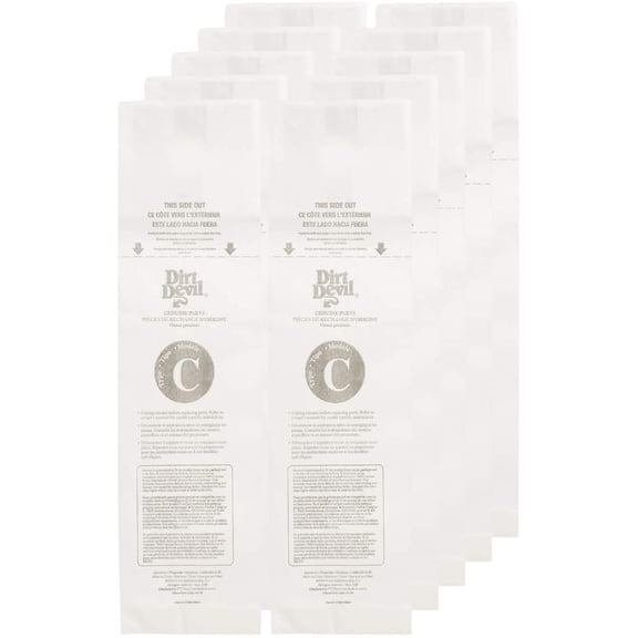 Dirt Devil Type C Deluxe Vacuum Bags (10-Pack), 3700148001