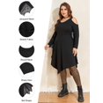 thumbnail image 6 of LapaPlus Womens Plus Size Lace Long Sleeve Party Midi Dress 2XL, 6 of 6