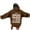 Brown, variant on EDFBUYKRS Female Long Sleeve Hoodie Women's Word Graphic Hooded Sweatshirt Preppy Long Sleeve Casual Pullover Top Soft Crewneck Loungewear Apparel Xxl
