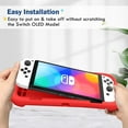 thumbnail image 6 of Fintie Kids Case for Nintendo Switch OLED Model 2021 with 2 Game Card Slots - [Kids Friendly] Ultralight Shockproof Protective Cover, Ergonomic Grip Case for Switch OLED Model Console 7.0", Red, 6 of 9