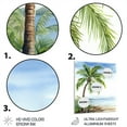 thumbnail image 3 of Designart "Palm Tree at a Tropical Beach Resort VI" Palms & Palm Trees Metal Wall Art, 3 of 5