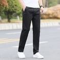 thumbnail image 3 of Men‘s Slim Fit Casual Pants Lightweight Classic Straight Trousers Summer Cotton Stretch Joggers Solid Khaki Pants Male, 3 of 6