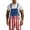 A, variant on CAIVO Men Bib Overalls Patriotic Casual Jumpsuit With Adjustable Straps For Independence Day Celebration And Outdoor Activities Fashion Shorts Romper 1776-2026 Festival Jumpsuits
