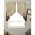 thumbnail image 2 of Brown Forest Swag Valances for Windows, Vintage Tree Farmhouse Botanical Rod Pocket Sheer Valances for Large Windows, Swag Toppers Light Filtering for Kitchen Living Room 2 Panels 36''x45'', 2 of 6